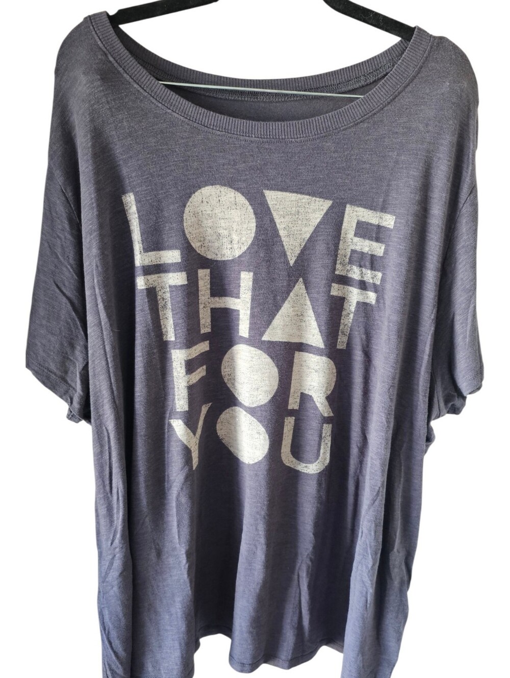 Torrid Love That For You Gray Slouchy Graphic Tee Super Soft Slub Size 4 4X